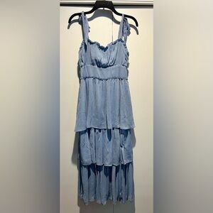 Altar'd State Light Blue Tiered Dress
